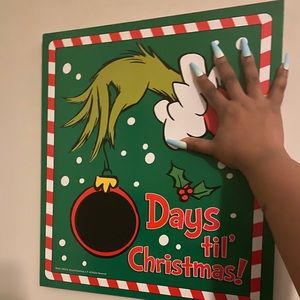 Grinch Countdown to Christmas Chalkboard